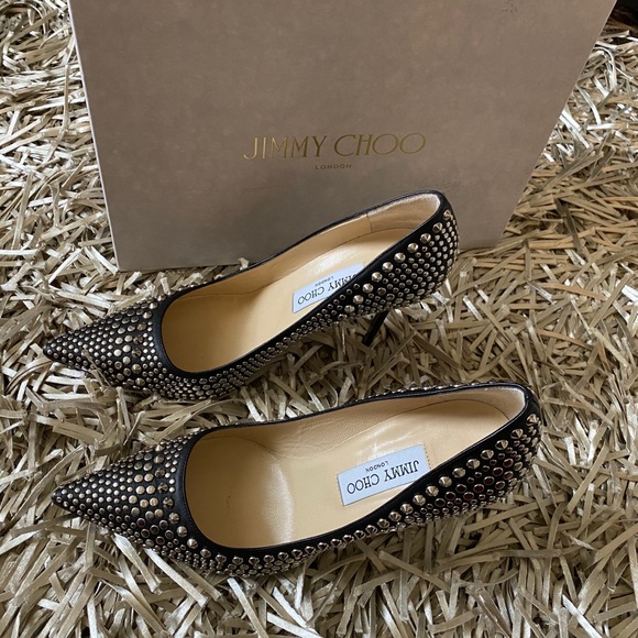 Jimmy Choo Shoes - Jimmy Choo Multi Metal Studded Abel Pumps